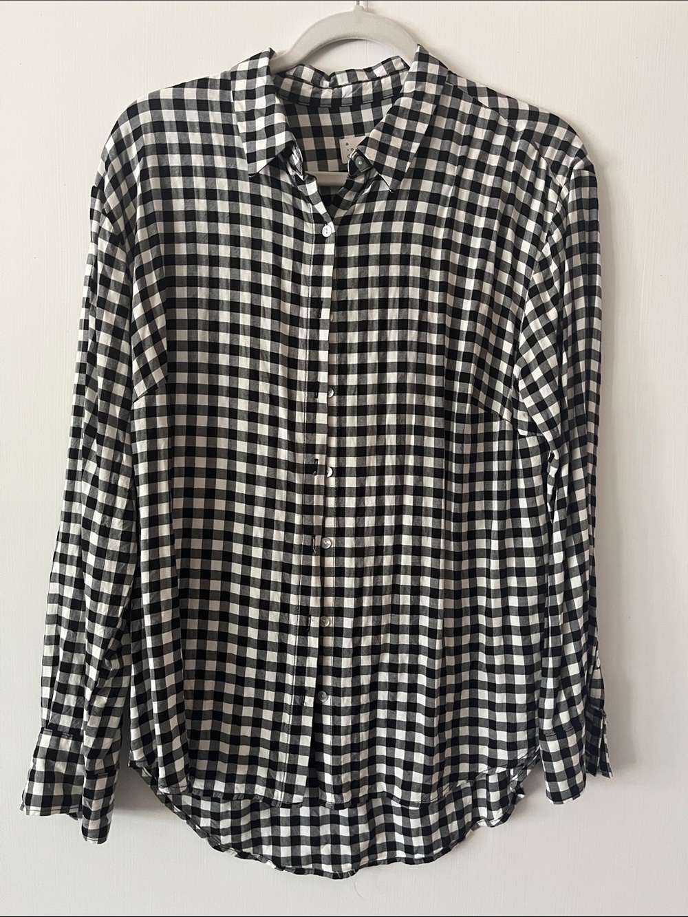 a new day Black & White Gingham Button-Down Shirt